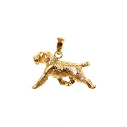 Large Trotting German Wirehaired Pointer in 14K Gold or Sterling Silver